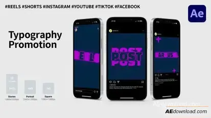 Typography Promotion | Reels / Shorts / Tik Tok Openers template preview