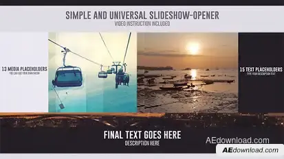 Universal  SlideShow-Opener Video Displays template preview