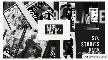 Urban Stories Instagram Black Product Promo template preview