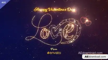 Valentines Day Love Heart Logo Stings template preview