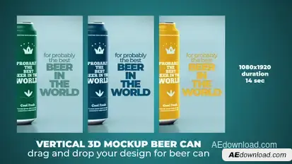 Vertical Beer Can Mock Up Product Promo template preview