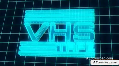 VHS Hologram Logo Logo Stings template preview