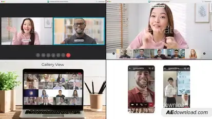 Video Conference Creator Pack - Teams, Webex Video Displays template preview