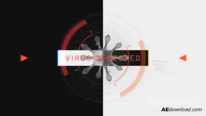Virus Glitch Intro Logo Stings template preview