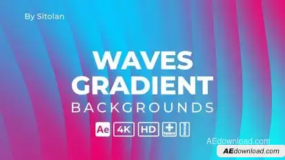 Waves Gradient Backgrounds Elements template preview