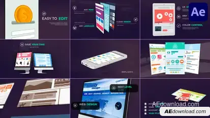 Website Presentation Pack for After Effects Product Promo template preview