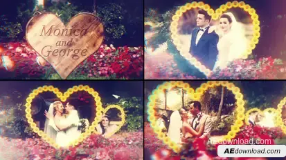 Wedding Garden Video Displays template preview