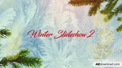 Winter Slideshow II Video Displays template preview