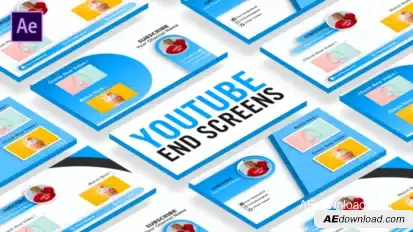 Youtube EndScreen broadcast-packages template preview