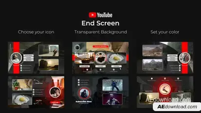 Youtube End Screens broadcast-packages template preview