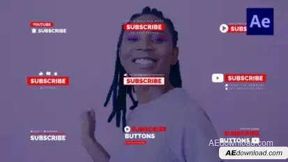 Youtube Subscribe Titles Elements template preview