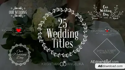 Wedding Titles Video Displays template preview