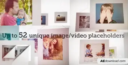 White Frames Slideshow Video Displays template preview