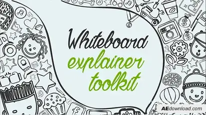 Whiteboard Explainer Toolkit Video Displays template preview