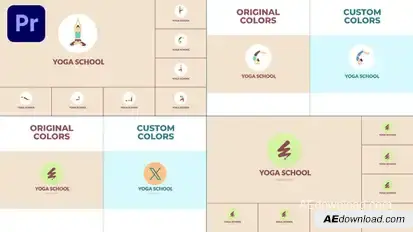 Yoga School Logo Reveal for Premiere Pro Premiere Pro template preview