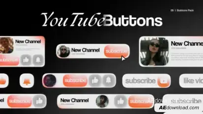 YouTube Subscribe Buttons Titles template preview