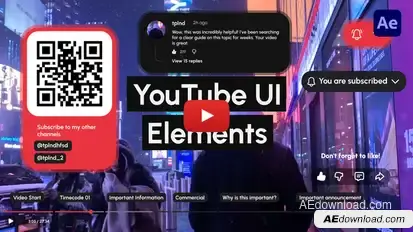YouTube UI Elements Titles template preview