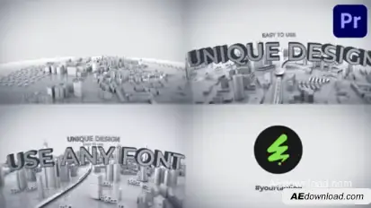 Zoom Out City Logo for Premiere Pro Premiere Pro template preview